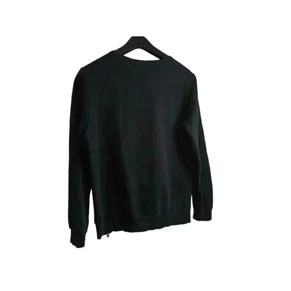 Adidas Neo Mens Crew Sweatshirt Black Cotton Blend Full Sleeve Printed Size L - Picture 2 of 6